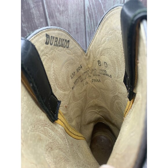 Durango Boot LM504 Men's Size 8D Black Brown Western Cowboy Boots - Picture 10 of 12